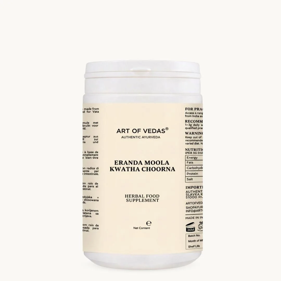 Art of Vedas, Erandamoola Kwath Choornam, Ayurvedisch supplement