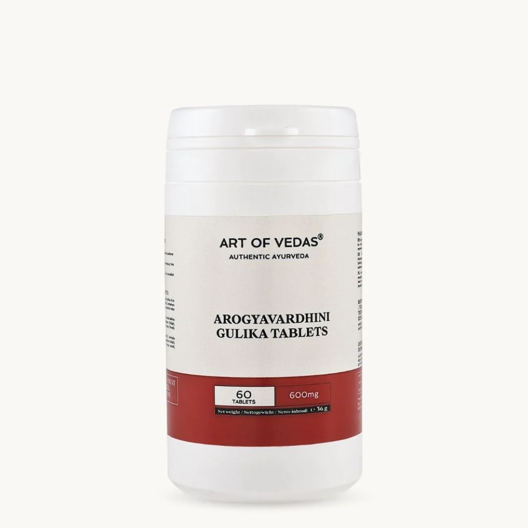 Art of Vedas Arogyavardhini Gulika Tablets - Ayurvedic Supplement for Liver and Digestive Health