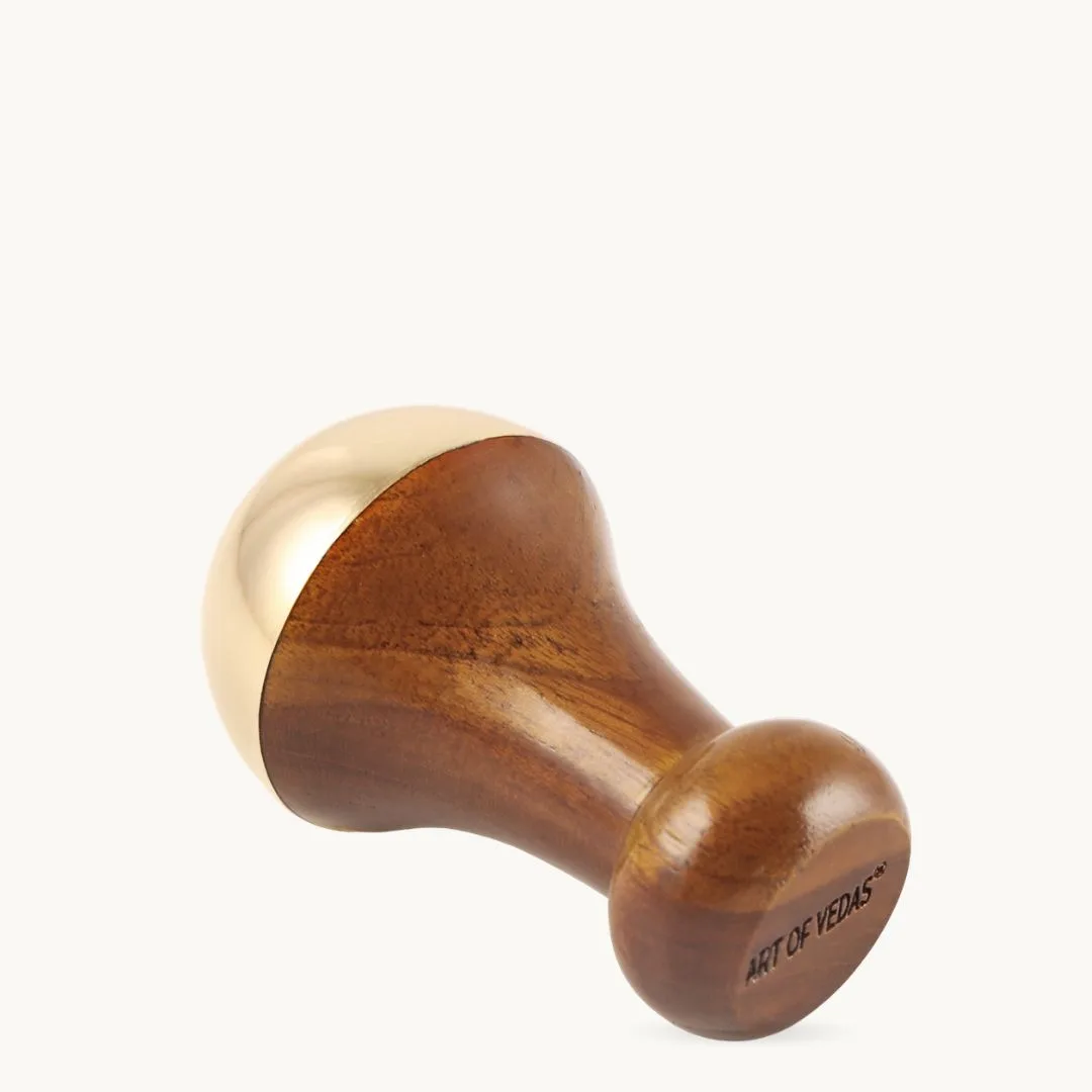 Art of Vedas Kansa staaf mini, ayurvedische mini gezichtsmassagestaaf met Kansa messing koepel voor een stralende en egale huid