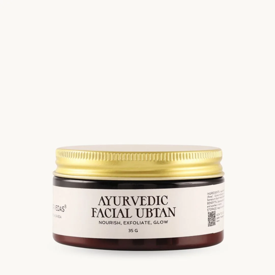 Art of Vedas Ubtan Facial Ayurvédico 35g, exfoliante facial natural de hierbas para nutrir, exfoliar y dar luminosidad