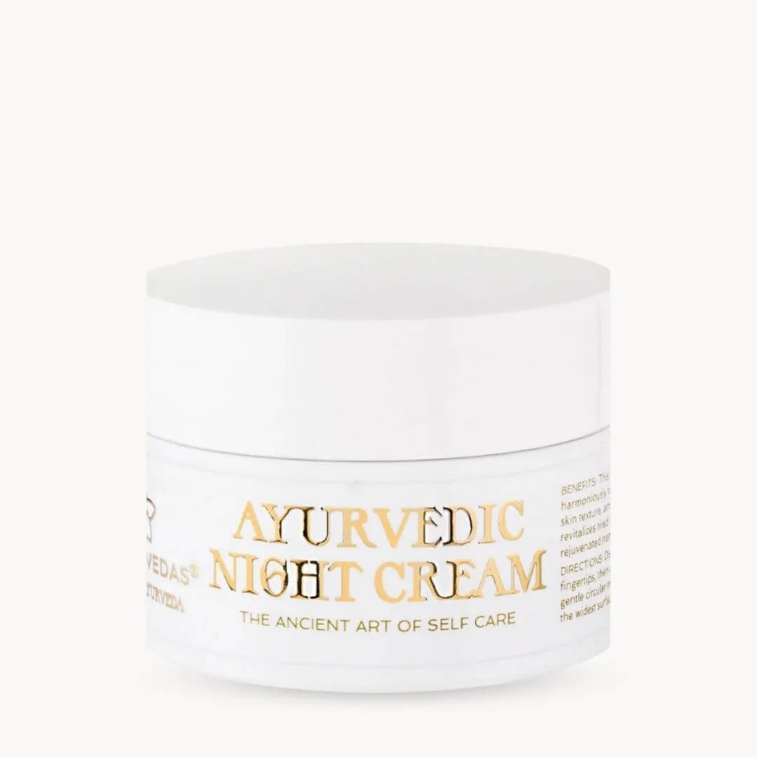 Art of Vedas Creme de Noite Ayurvédico, creme facial natural de luxo para rejuvenescer e reparar a pele
