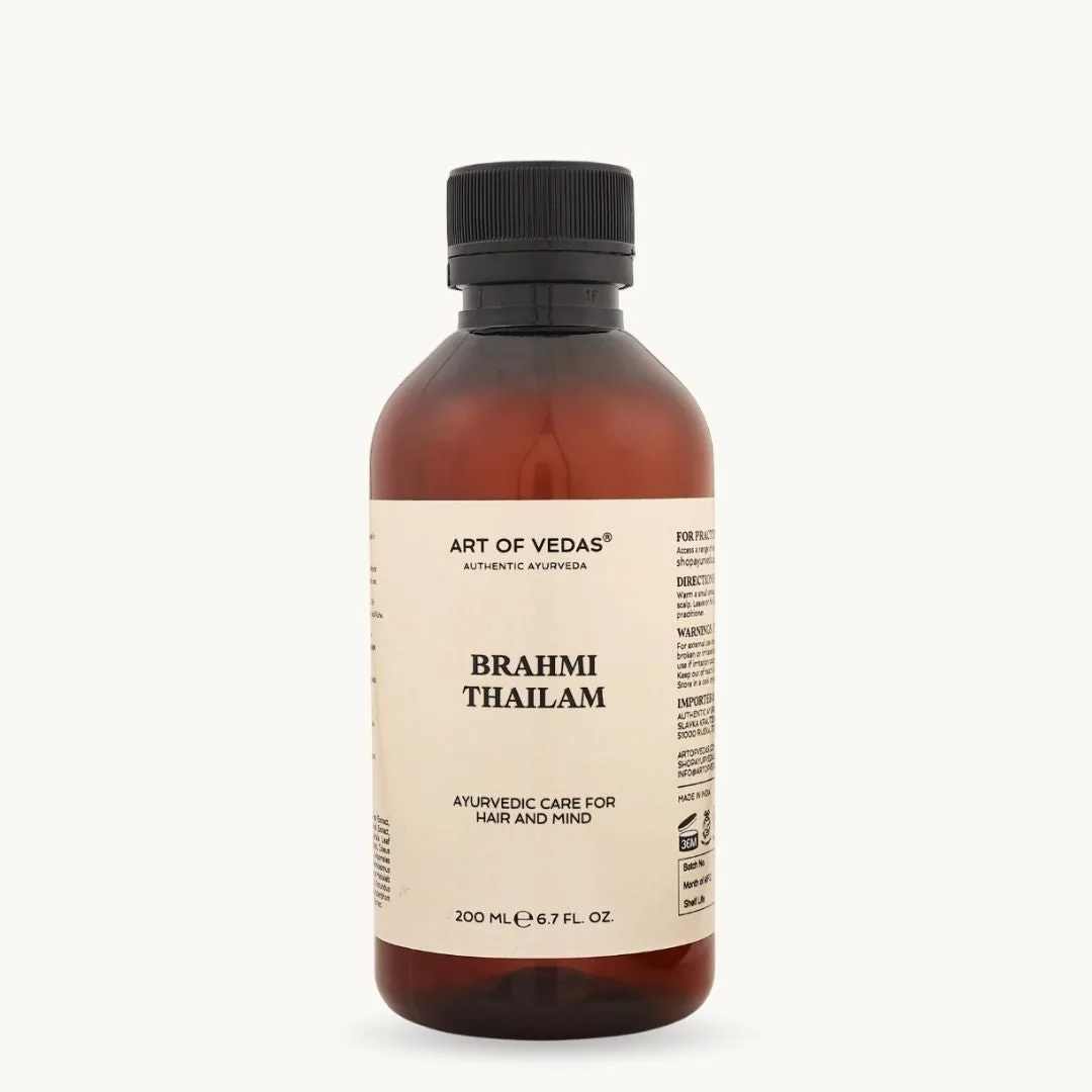 Art of Vedas Brahmi Thailam 200ml, ayurvedisches Haaröl für Haare und geistige Balance