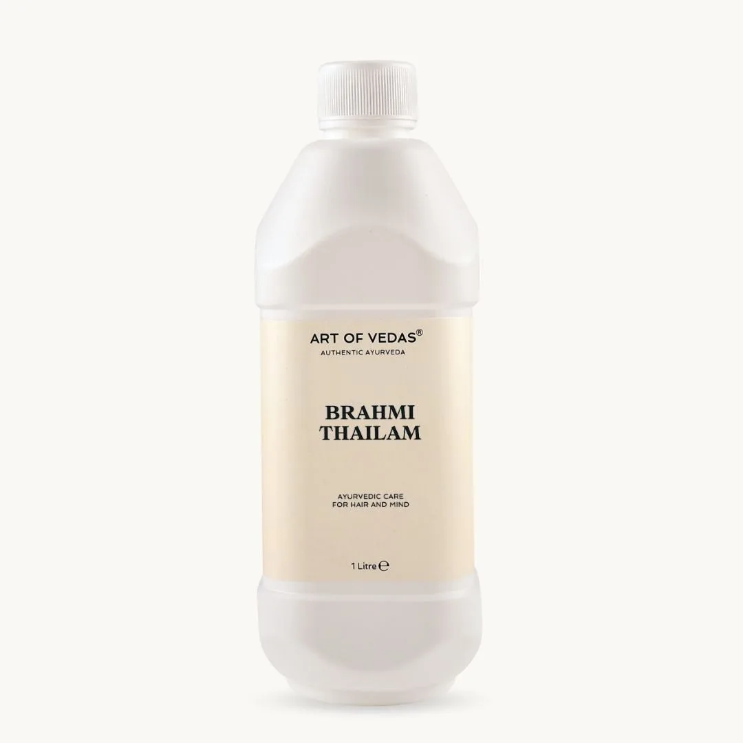 Art of Vedas Brahmi Thailam 1 Liter, ayurvedisches Haaröl für Haare und geistige Balance