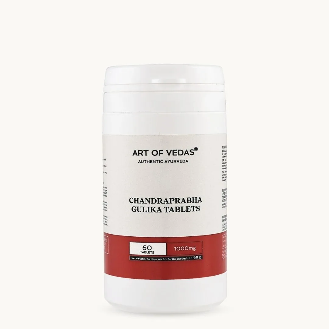 Art of Vedas Chandraprabha Gulika 60 tabletten, ayurvedisch supplement voor blaas en stofwisseling