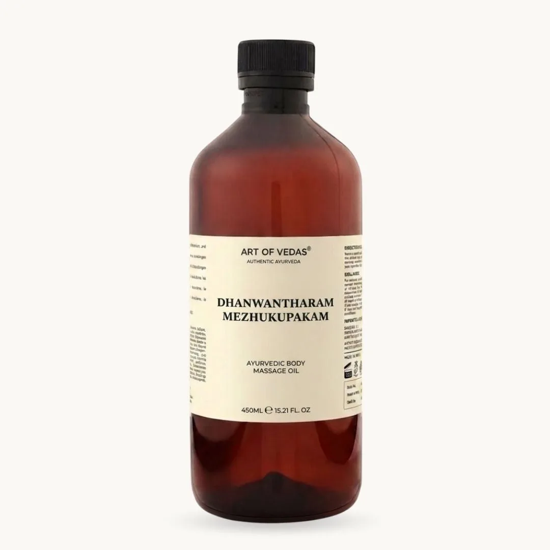 Art of Vedas, Dhanwantharam Mezhukupakam, 450ML, Thailam ayurvedique classique