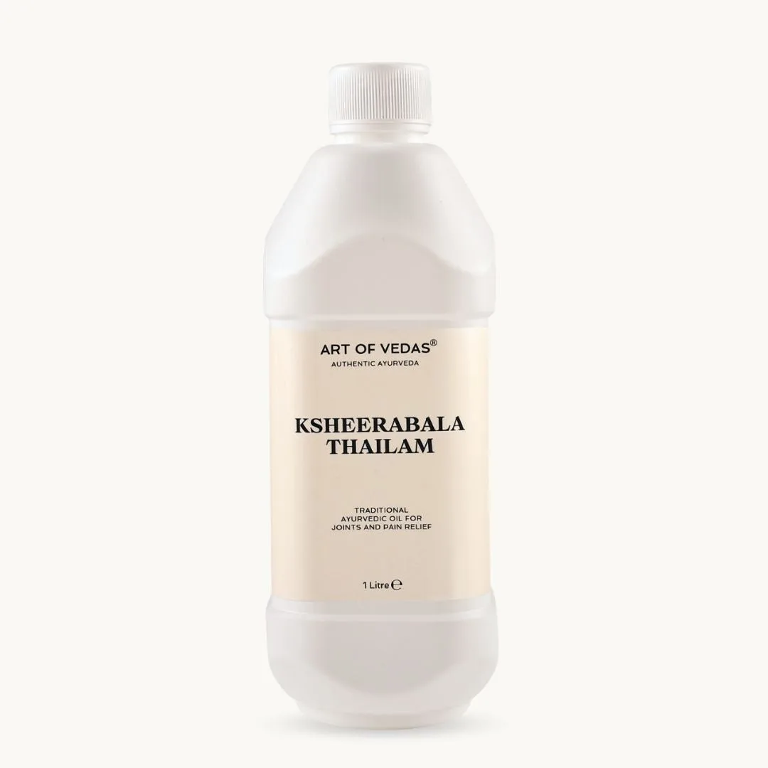 Art of Vedas Ksheerabala Thailam 1 Liter, klassisches ayurvedisches Öl für die Abhyanga, traditionell verwendet