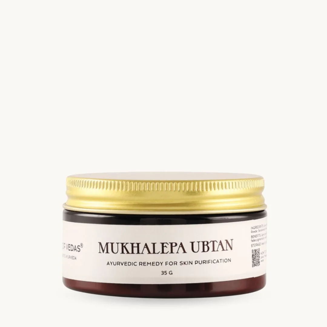 Art of Vedas Mukhalepa Ubtan 35g - Ayurvedic for Skin Purification, Natural Herbal Face Mask Powder for Glowing Skin