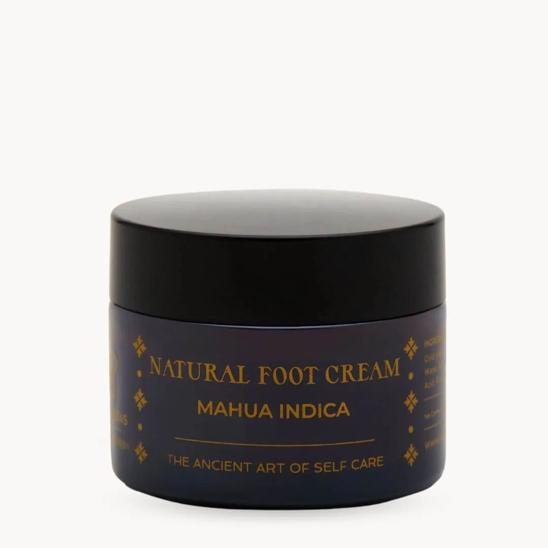 Art of Vedas crema natural para pies con Mahua Indica, crema ayurvédica hidratante para talones secos y agrietados
