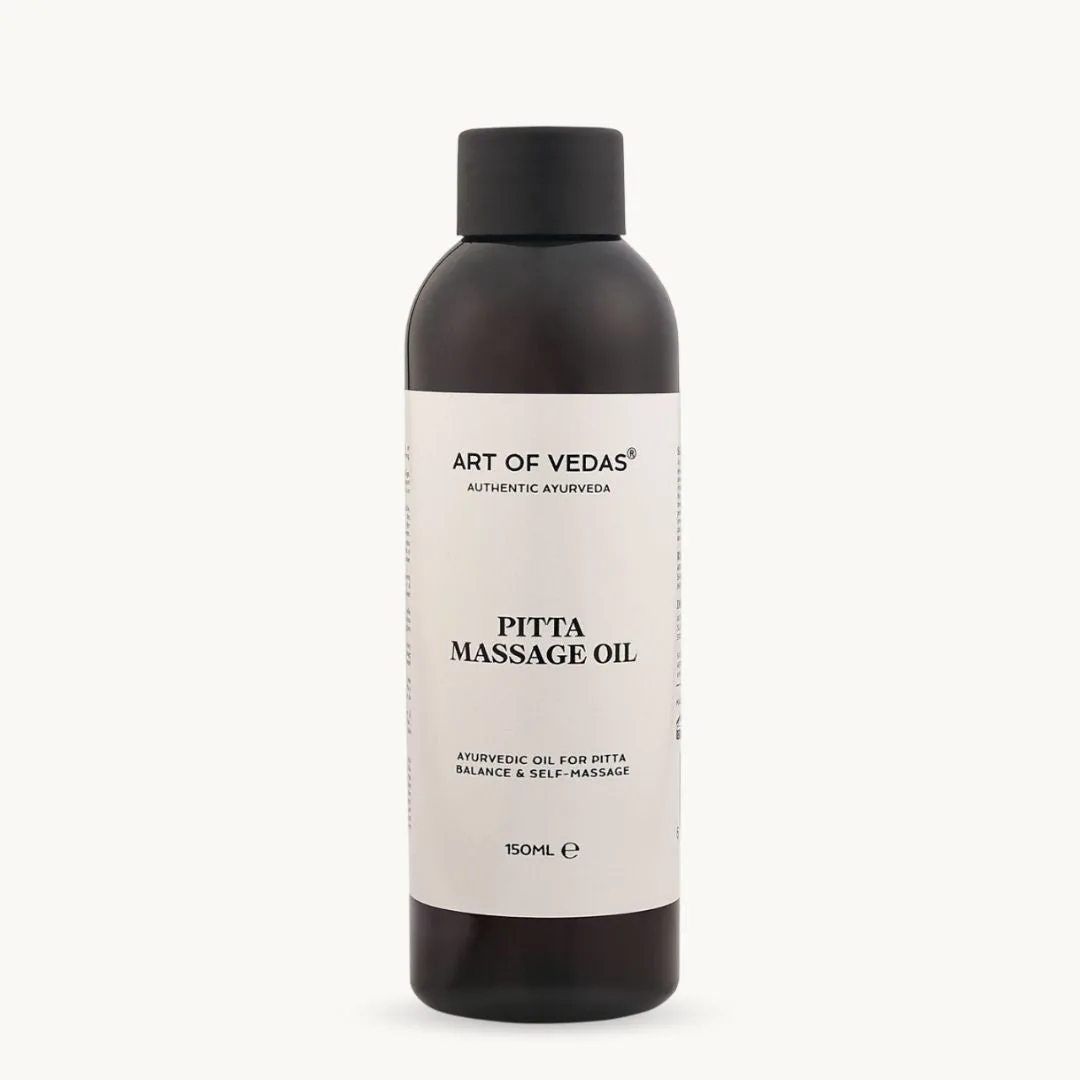 Art of Vedas Pitta masážní olej 150ml, ajurvédský olej pro rovnováhu Pitta a samomasáž