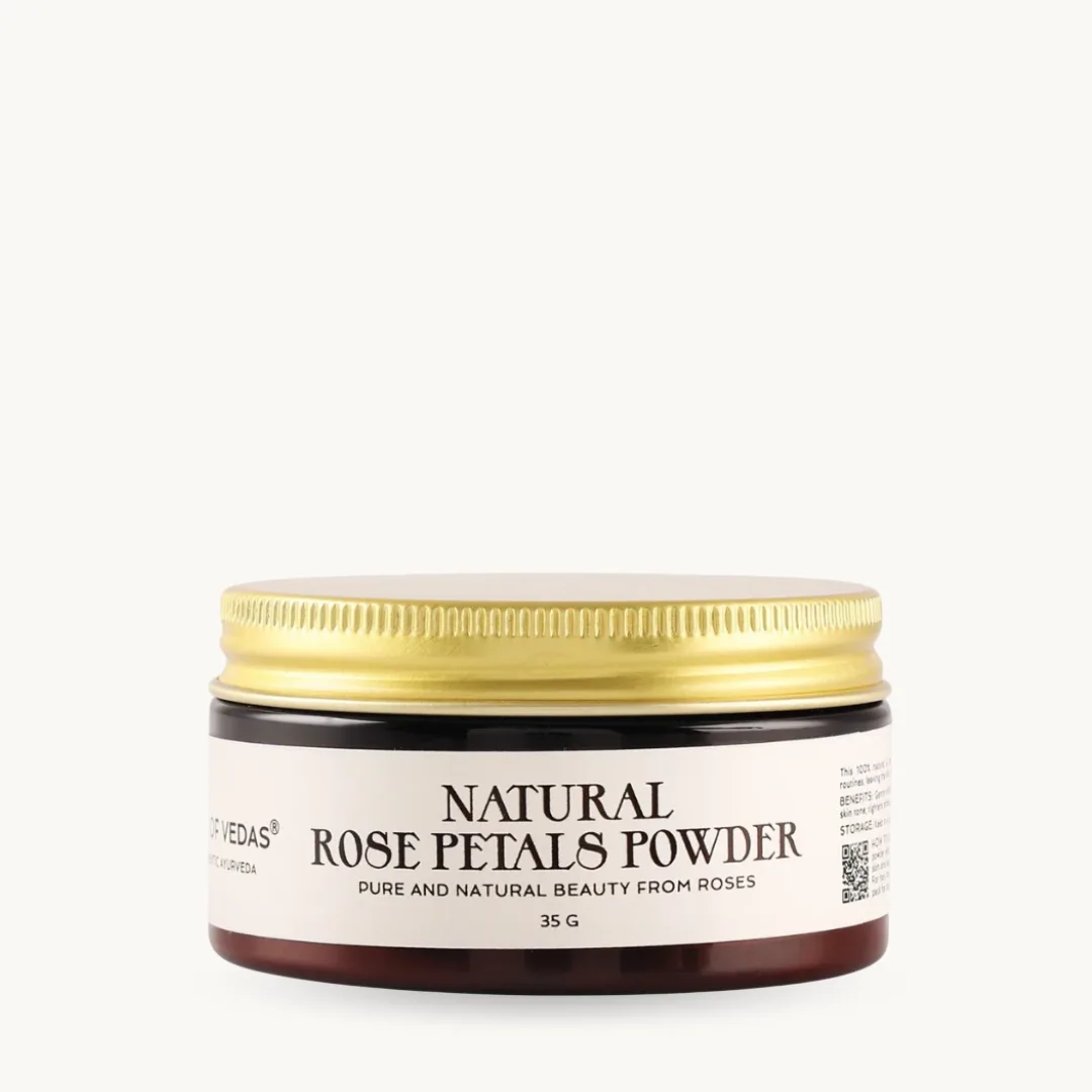Art of Vedas Natural Rose Petals Powder 35g - Pure Organic Rose Petal Face Mask for Natural Beauty, Skin Brightening and Ayurvedic Skincare