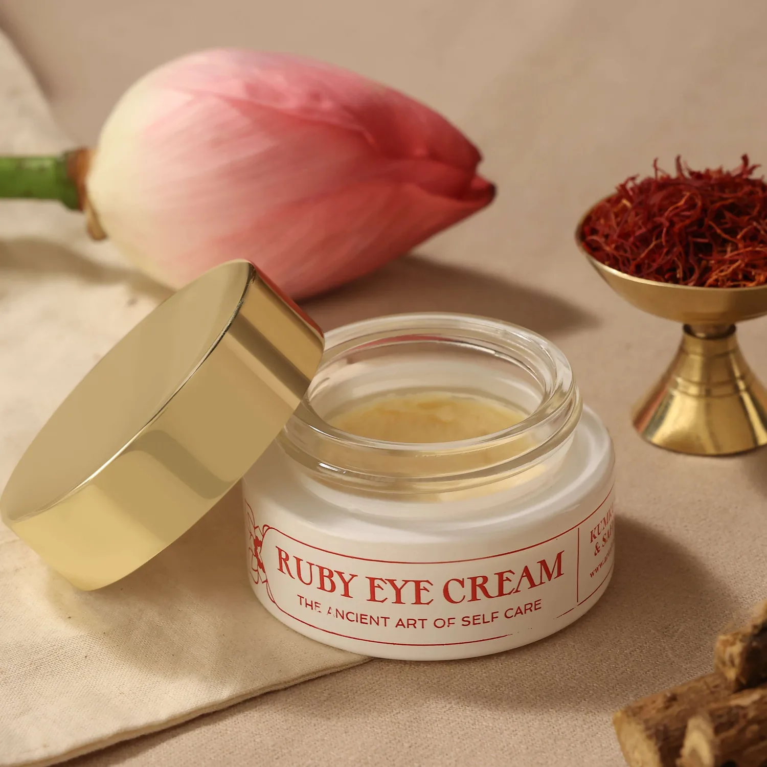 Ruby Eye Cream - Kumkumadi Eye Cream - Retinol cream - Organic, Ayurvedic, Vegan, Fresh with proven results by Art of Vedas