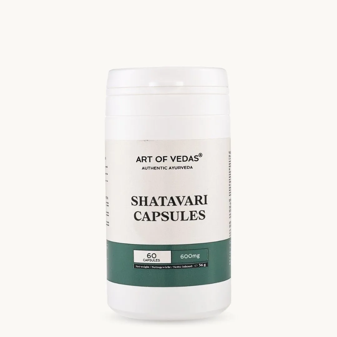 Art of Vedas Shatavari capsules 60 capsules 600mg - Ayurvedisch supplement voor de gezondheid van de vrouw
