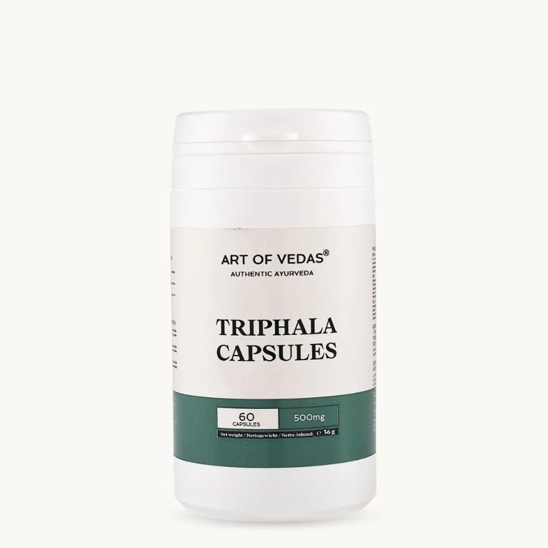 Art of Vedas Triphala kapsle 60 kusů 500mg - ájurvédský doplněk stravy pro zdravé trávení